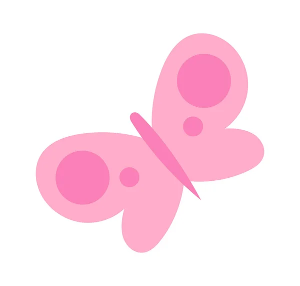 Mariposa rosa simple — Vector de stock