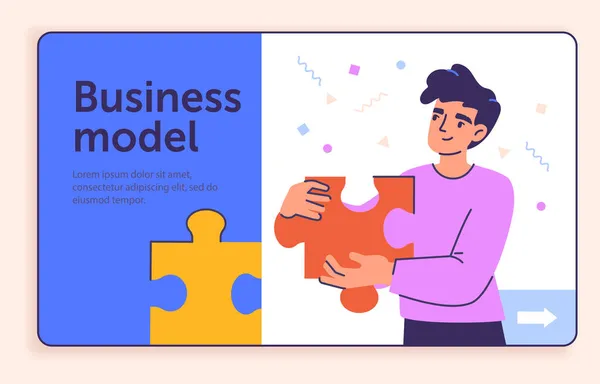 Concept de modèle d'entreprise — Image vectorielle