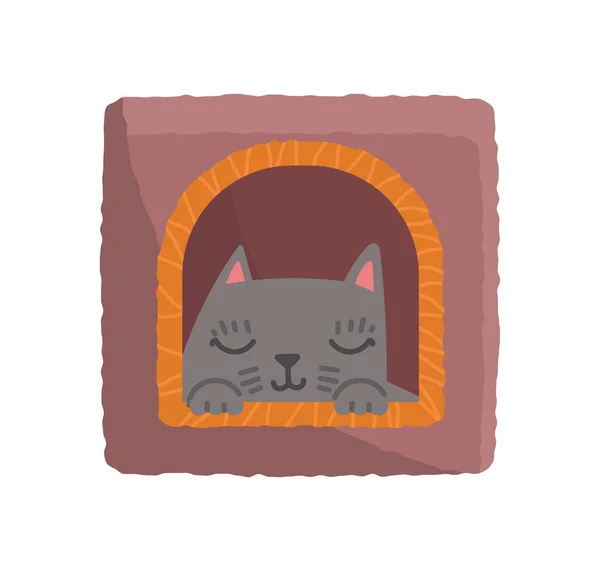 Cat in coach — стоковый вектор