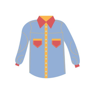 Mavi gömlek etiketi