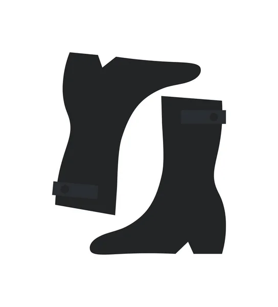 Jednoduché černé boty — Stockový vektor