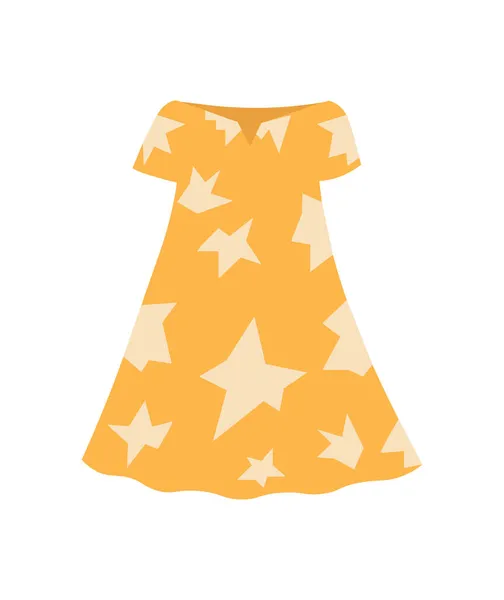 Robe jaune avec étoiles — Image vectorielle