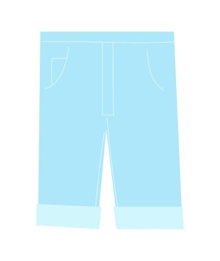 Mavi şort çıkartması