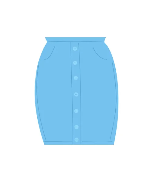 Blue skirt sticker — Stock Vector