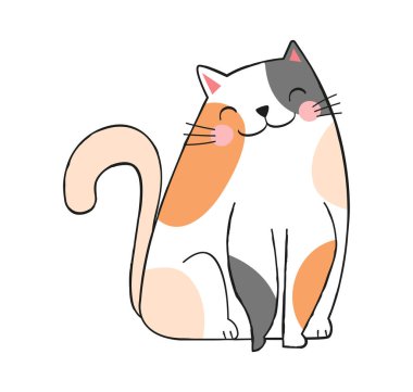 Şirin gülümseyen kedi