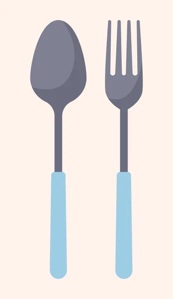 Fork and spoon — Stock Vector