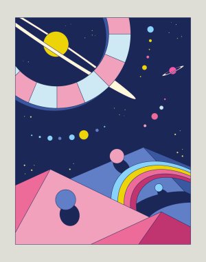 Soyut neo poster