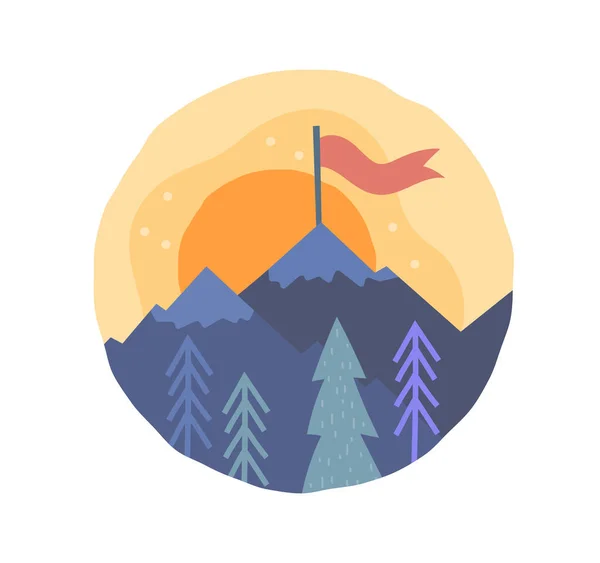 Camping and Hiking icon — Stock Vector