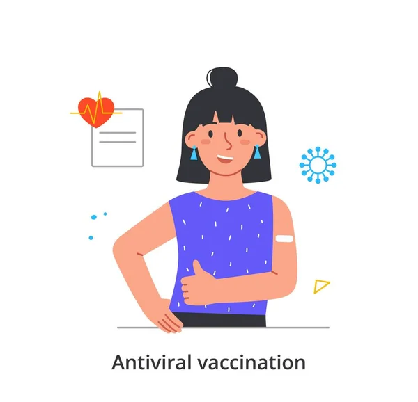 Концепция вакцинированного человека — стоковый вектор