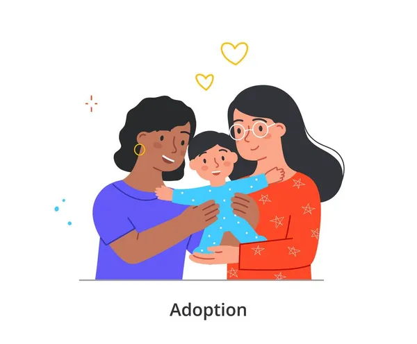 Concepto de adopción infantil — Vector de stock