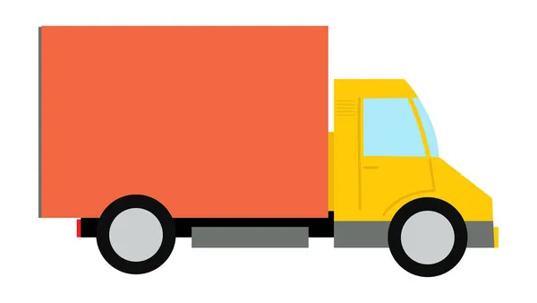 Sticker with truck for delivery — Stock Vector