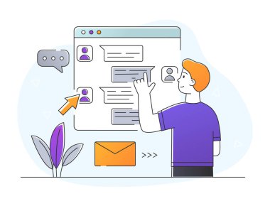 Mesajlaşma uygulaması olan adam