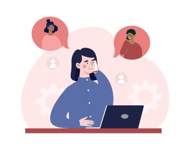 Müdür telefonda iş arkadaşlarıyla konuşuyor.