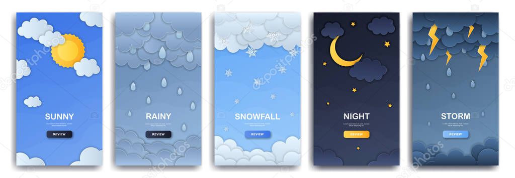Set of weather condition designs