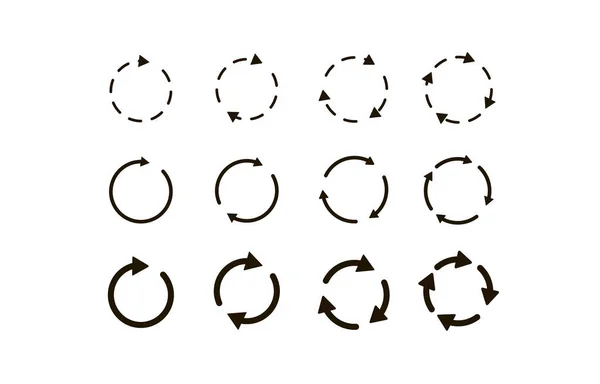 Set of different circular arrows — Stock Vector
