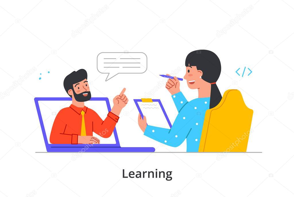 Online education and e learning concept