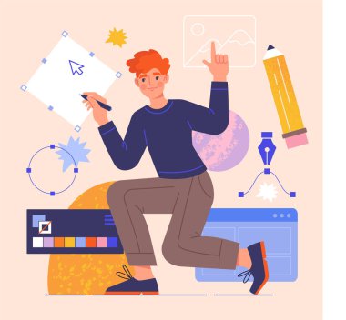 Erkek tasarımcı konsepti