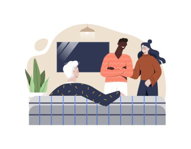 Kız, erkeği babayla tanıştırır.