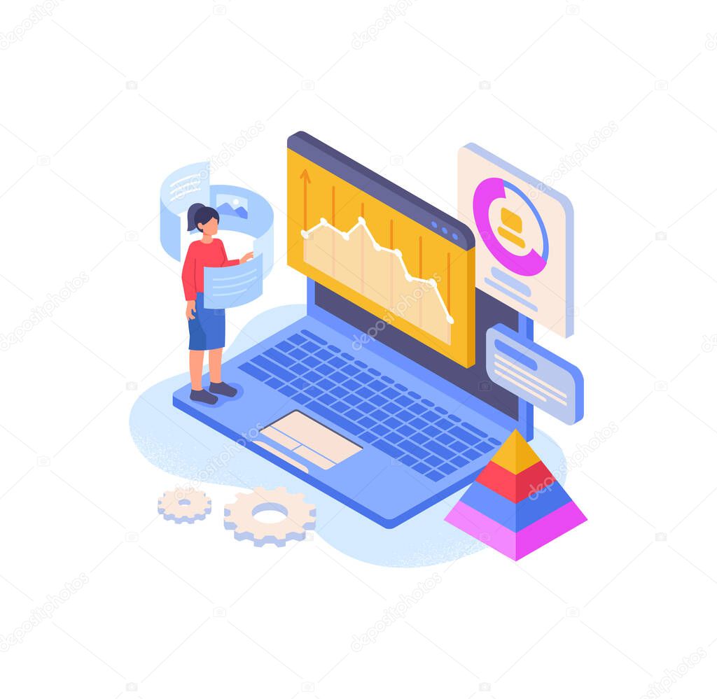 Gráficos en Ordenador Vector de stock por ©mentalmind 537701552, image size:1024x999