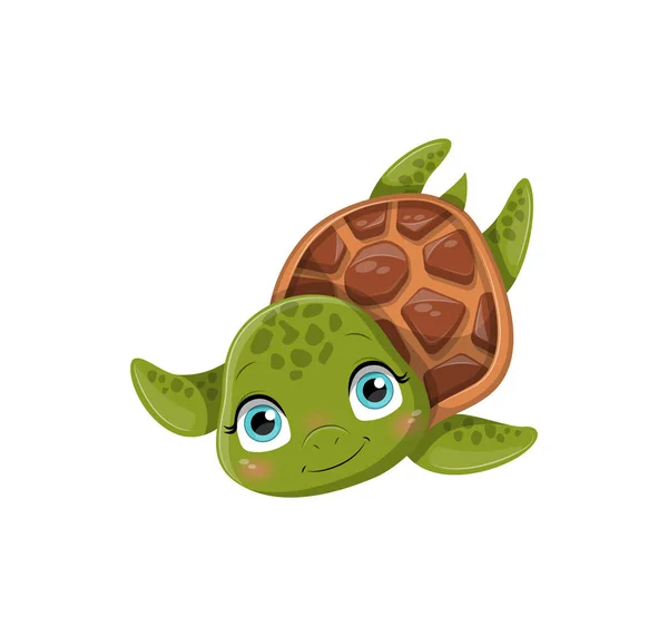 Linda tortuga buscando — Vector de stock