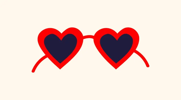 Gafas con corazón — Vector de stock