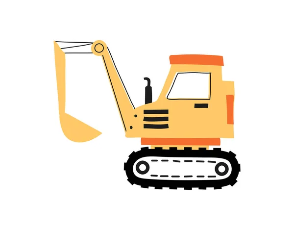 Tractor con cubo — Vector de stock