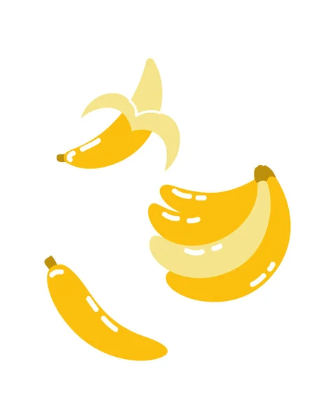 Satu set pisang - Stok Vektor