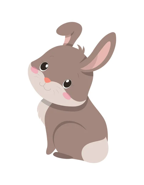 Sevimli tavşan gülüşü — Stok Vektör