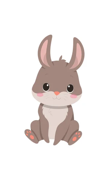 Cute bunny sitting — Stock Vector