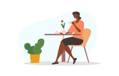 Kadınlar kahve içer.