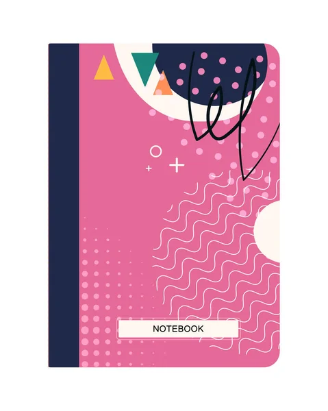 Σημειωματάριο κάλυμμα ροζ — Διανυσματικό Αρχείο