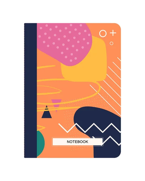 Notebook couverture orange — Image vectorielle