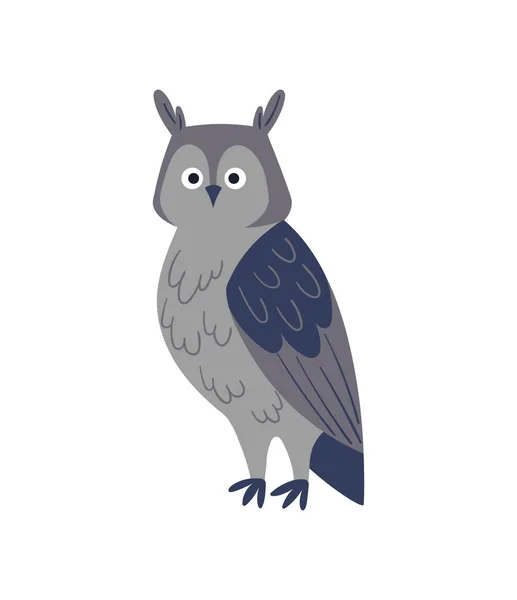Dark grey owl — Stock Vector