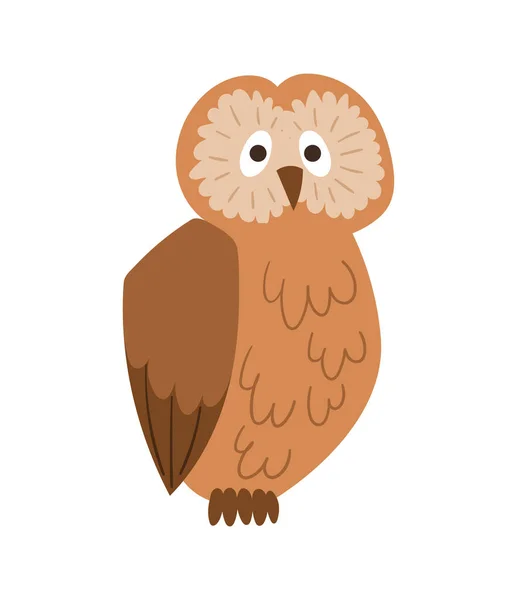 Light brown owl — Stock Vector
