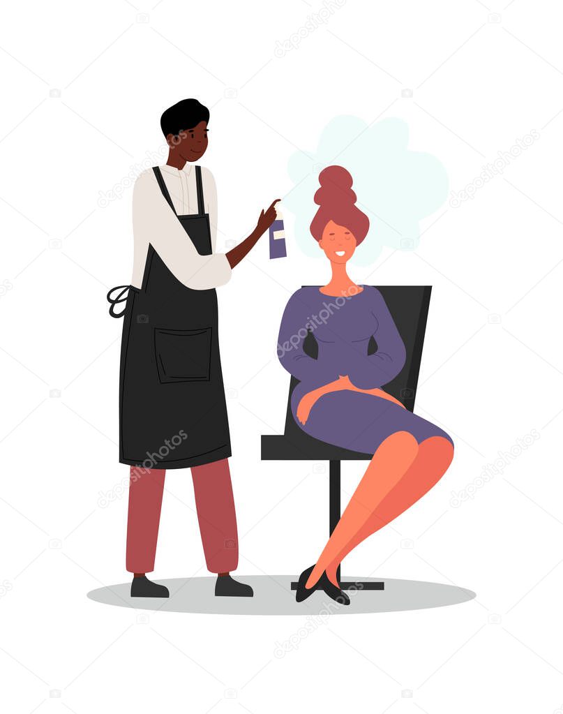 Hairdresser profession concept