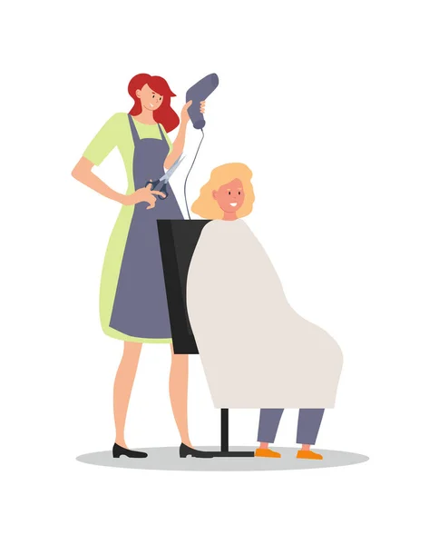 Hairdresser profession concept — Stok Vektör