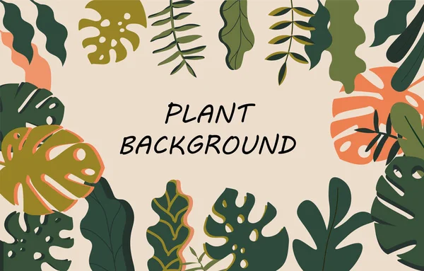 Sfondo con le piante — Vettoriale Stock