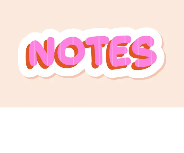 Diary sticker concept — Vetor de Stock