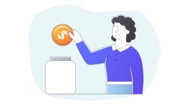 Para biriktirme video konsepti