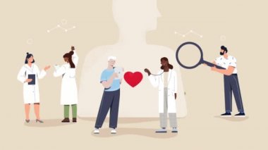 Kardiyolog inceleme video konsepti