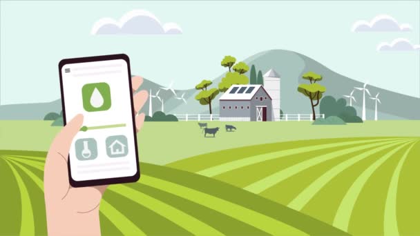 Smart farm video concept — Stock Video