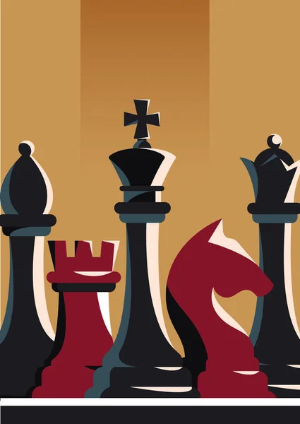チェスのゲームのコンセプト — ストックベクタ