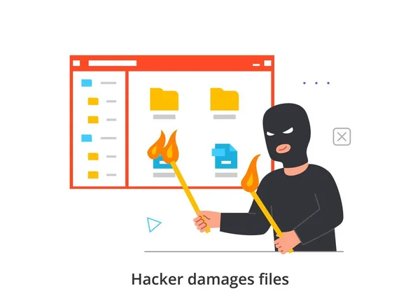 Hacker attaque concept abstrait — Image vectorielle