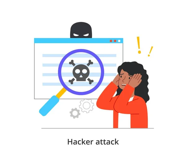 Hacker attack abstract concept — Stock Vector