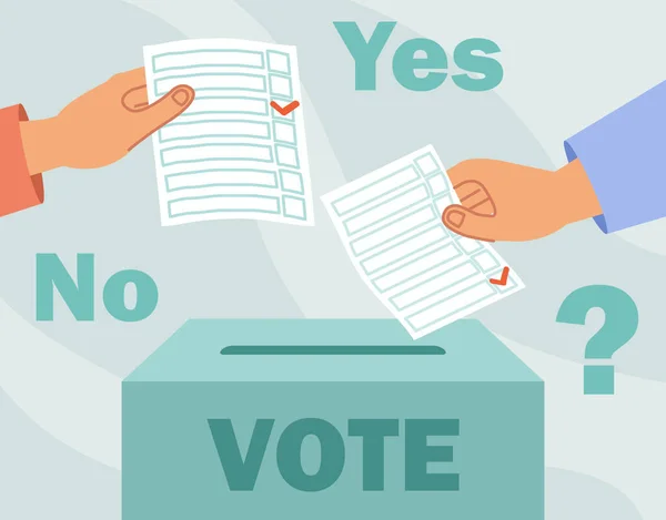 Концепция процесса голосования — стоковый вектор