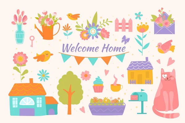 Sweet Home набор — стоковый вектор