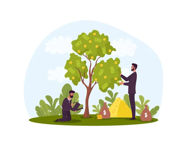 Árbol de dinero de cosecha — Vector de stock