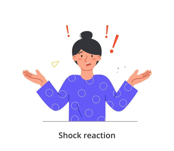 Shock en verrassingsreacties abstract concept — Stockvector