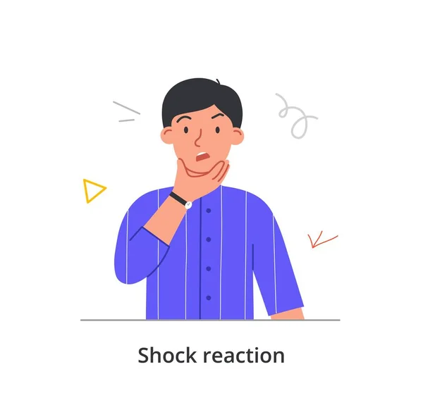 Shock and surprise reactions abstract concept — Stock Vector