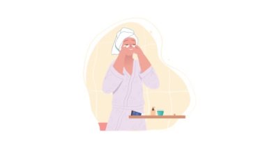 Yüz temizleme ve nemlendirme video konsepti